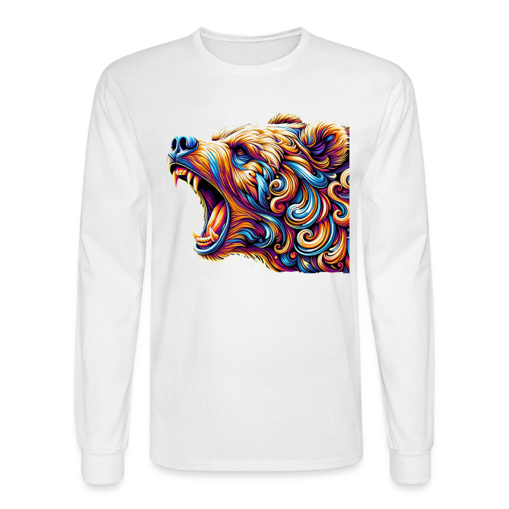 Psychedelic Bear - Unisex Long Sleeve T-Shirt - white