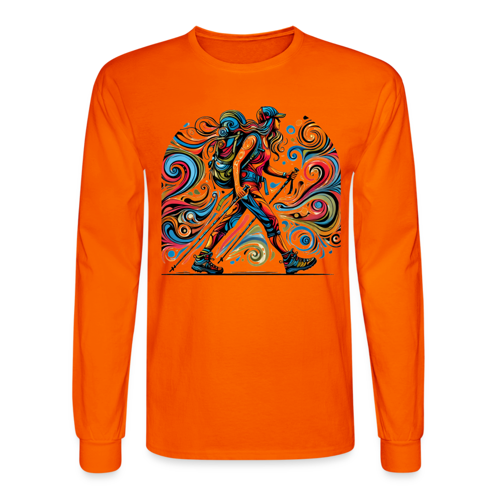 Psychedelic Hiker - Unisex Longsleeve T-shirt - orange