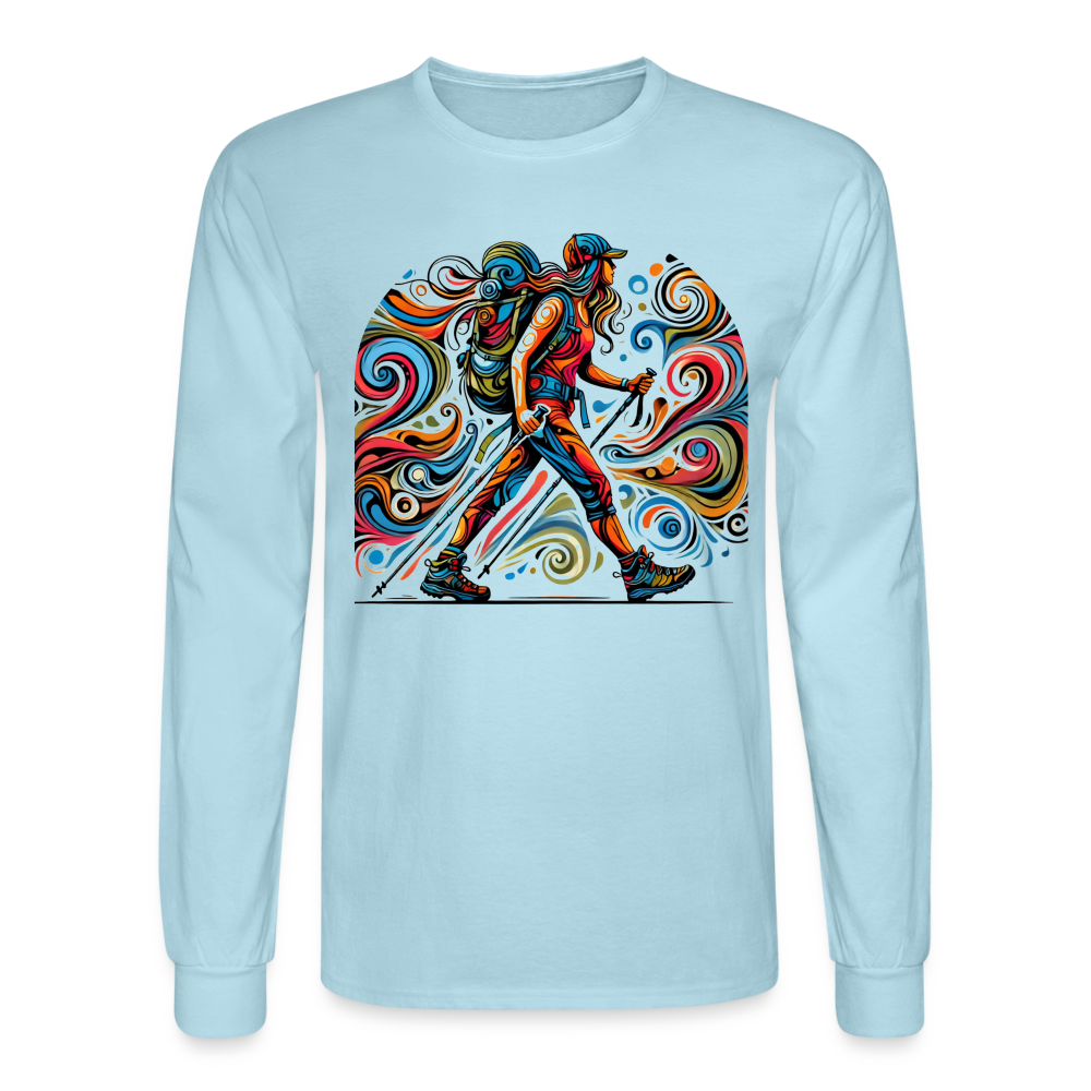 Psychedelic Hiker - Unisex Longsleeve T-shirt - powder blue