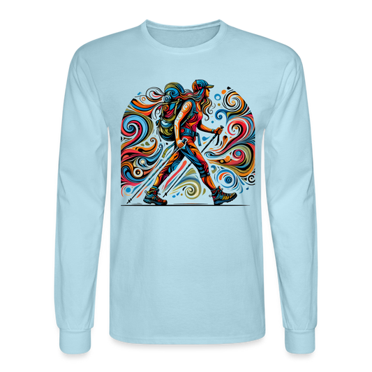 Psychedelic Hiker - Unisex Longsleeve T-shirt - powder blue