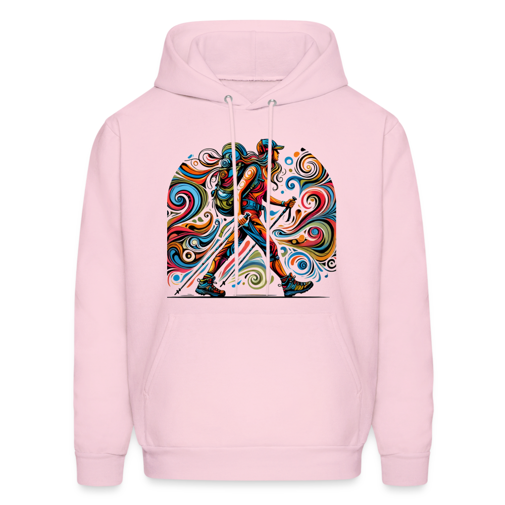 Psychedelic Female Hiker - Unisex Hoodie - pale pink