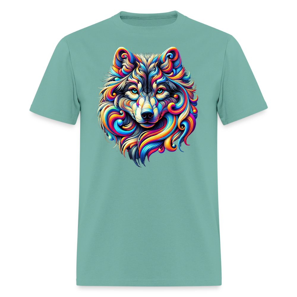 Psychedelic Wolf - Unisex T-shirt - aquatic