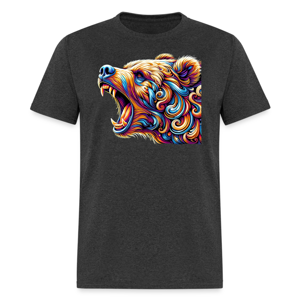 Psychedelic Bear - Unisex T-Shirt - heather black