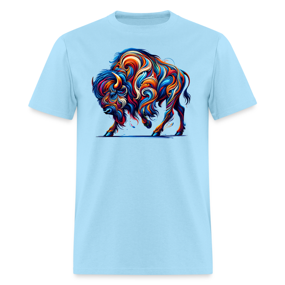 Psychedelic Bison - Unisex T-Shirt - powder blue