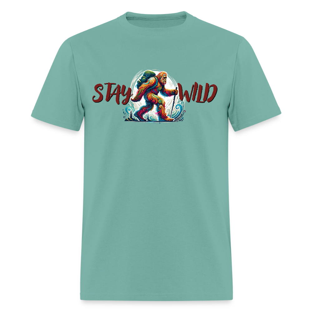 Stay Wild Bigfoot - Unisex Classic T-Shirt - aquatic