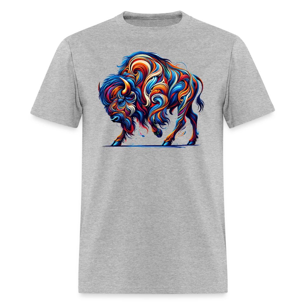 Psychedelic Bison - Unisex T-Shirt - heather gray