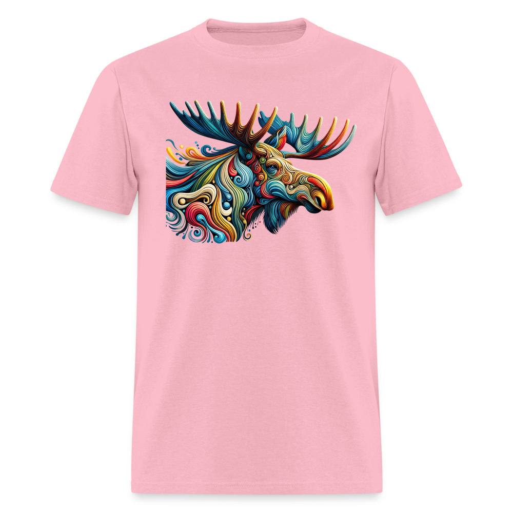 Psychedelic Moose - Unisex T-Shirt - pink