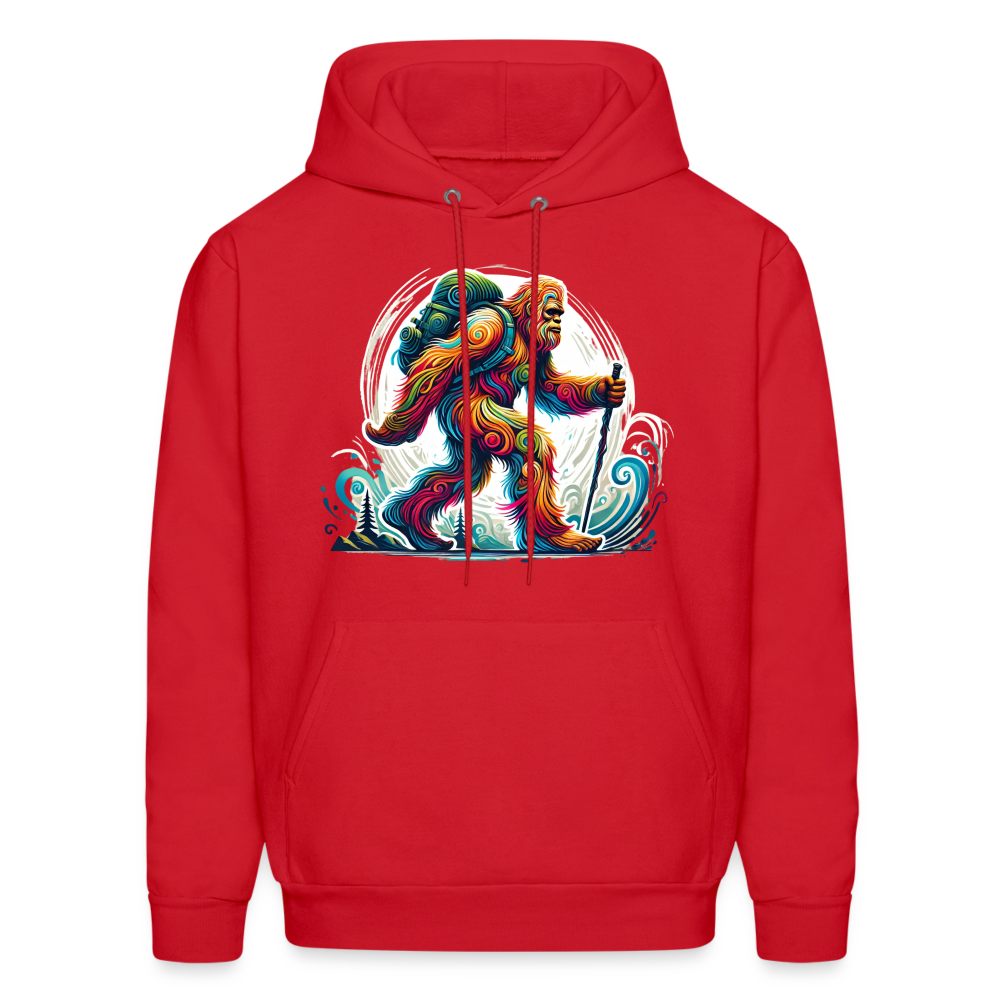 Psychedelic Bigfoot - Unisex Hoodie - red