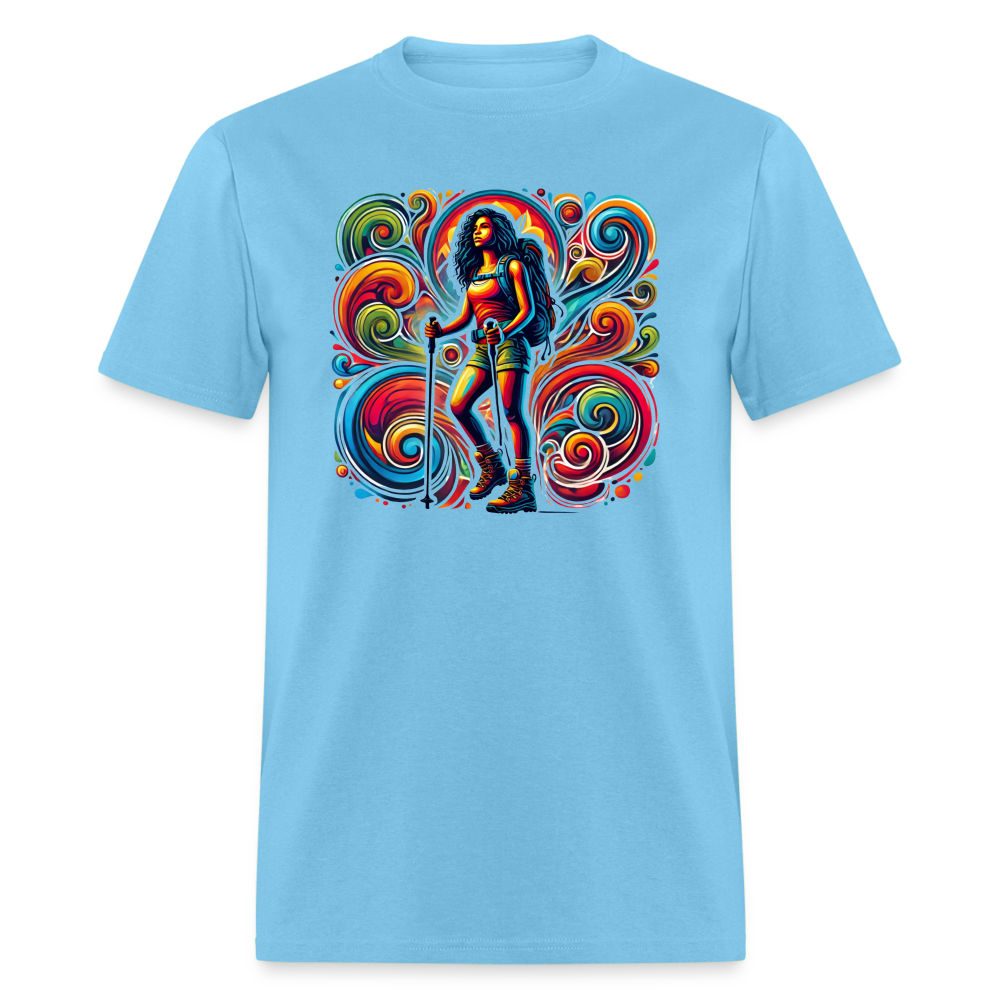 Psychedelic Female 2 Hiker - Unisex T-shirt - aquatic blue