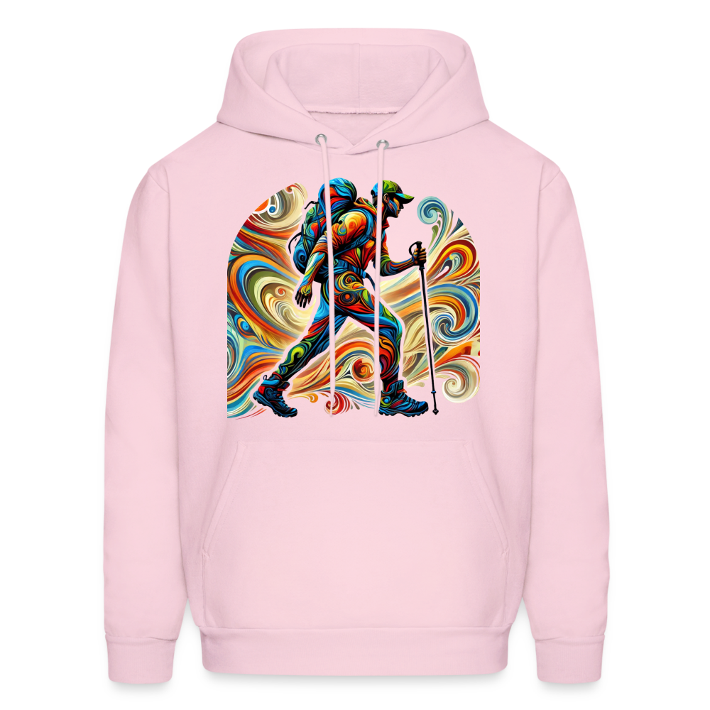 Psychedelic Male Hiker - Unisex Hoodie - pale pink