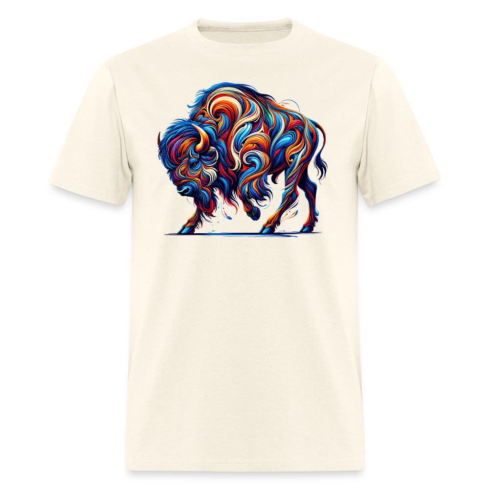 Psychedelic Bison - Unisex T-Shirt - sweet cream heather