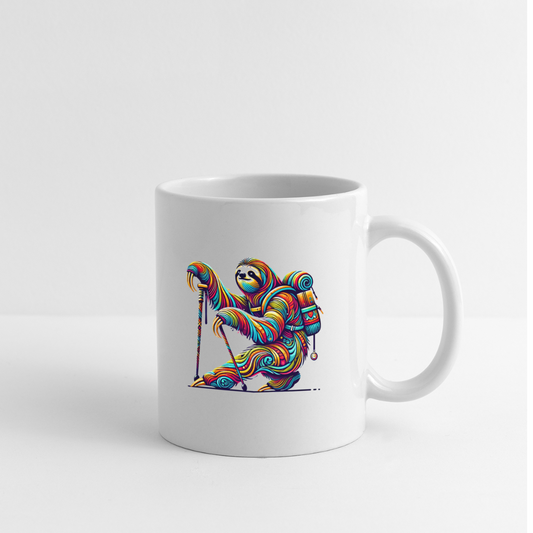 Psychedelic Sloth - Ceramic Mug - white