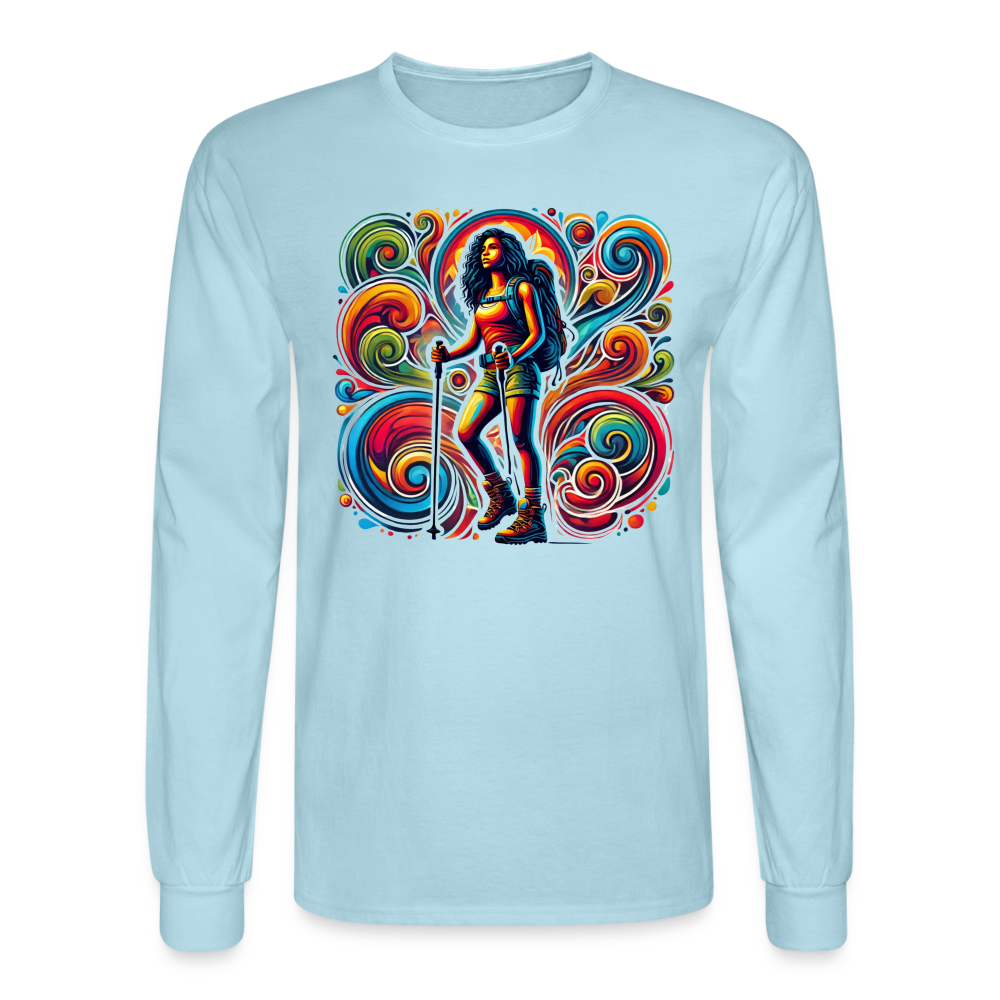 Psychedelic Female 2 Hiker - Unisex Long Sleeve T-shirt - powder blue