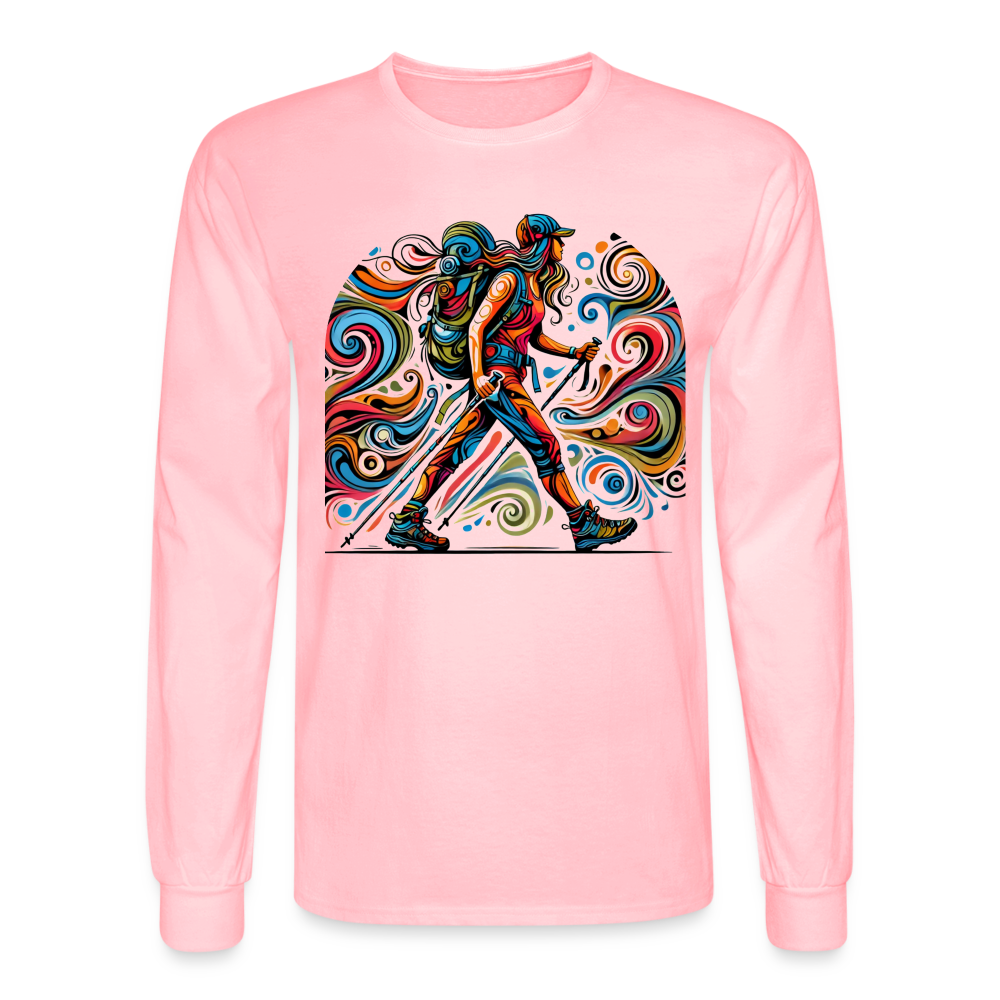 Psychedelic Hiker - Unisex Longsleeve T-shirt - pink