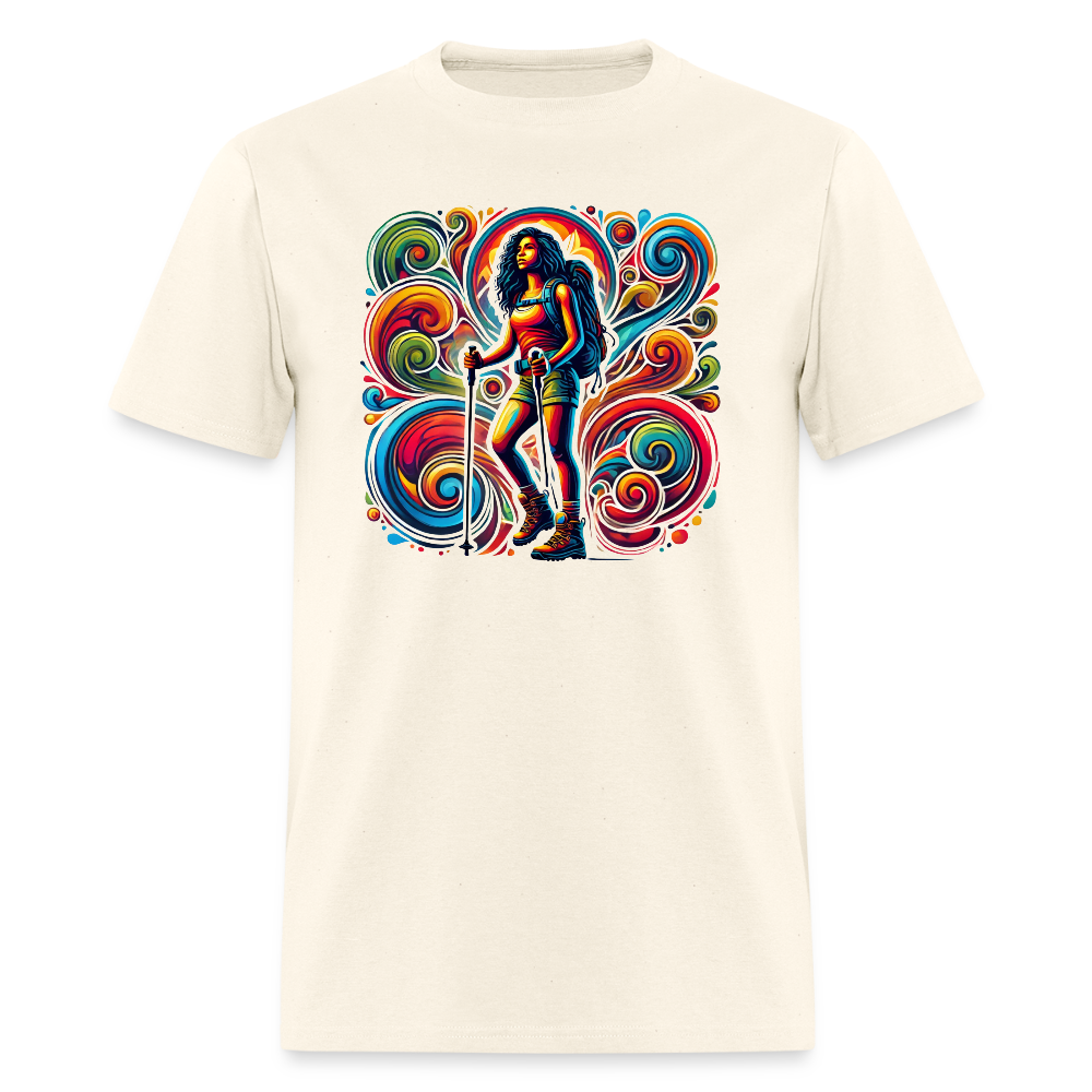 Psychedelic Female 2 Hiker - Unisex T-shirt - sweet cream heather