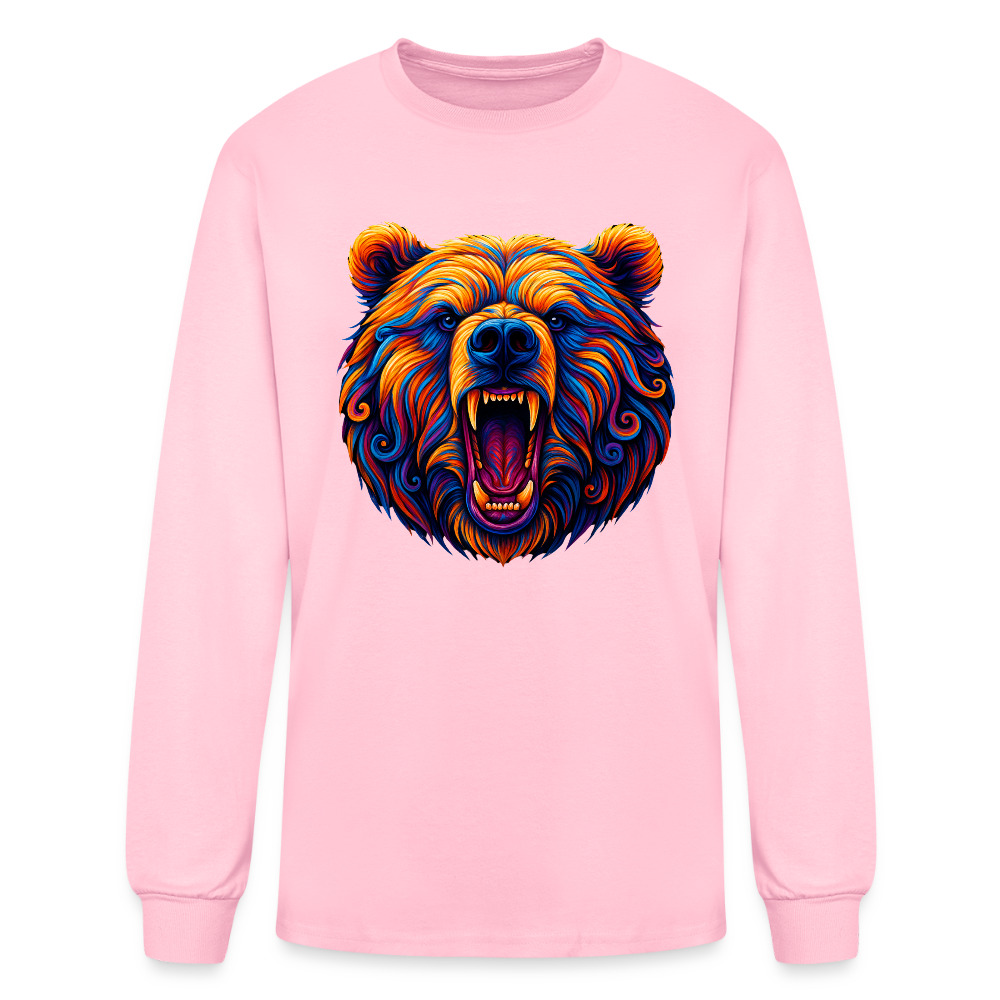 Psychedelic Bear - Unisex Long Sleeve T-Shirt - pink