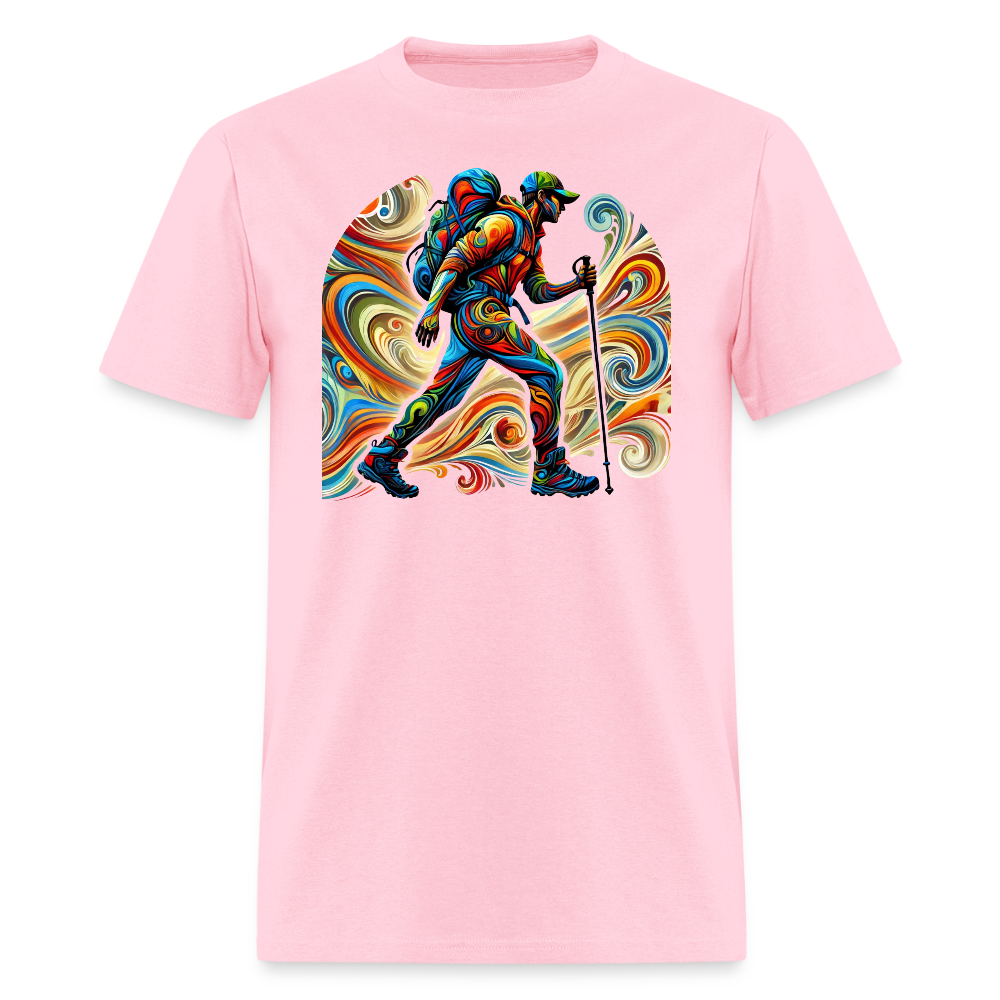 Psychedelic Male Hiker - Unisex T-Shirt - pink