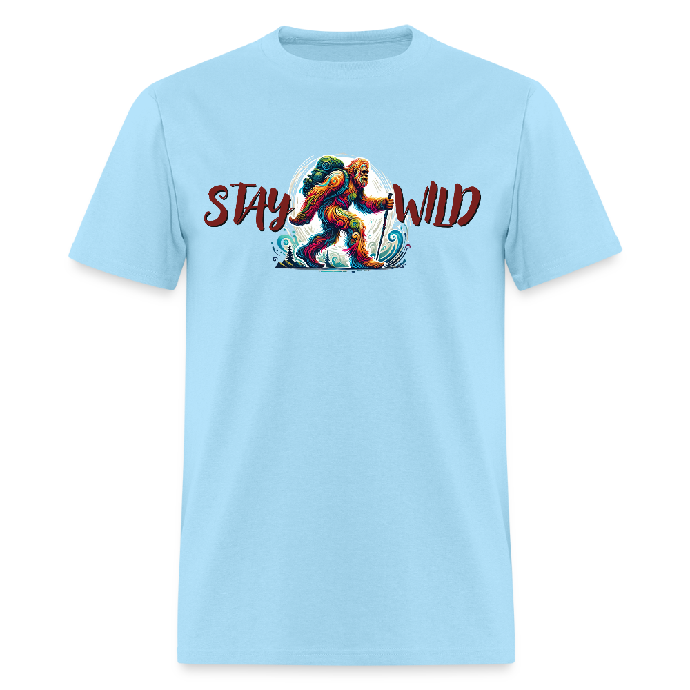 Stay Wild Bigfoot - Unisex Classic T-Shirt - powder blue