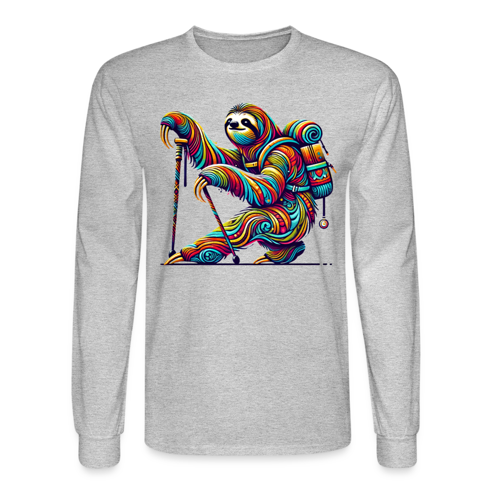 Psychedelic Sloth - Unisex Long Sleeve T-Shirt - heather gray