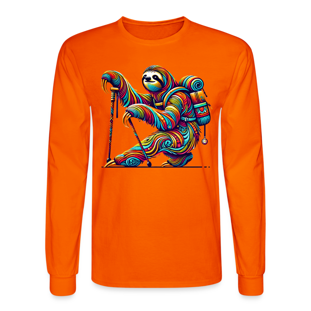 Psychedelic Sloth - Unisex Long Sleeve T-Shirt - orange