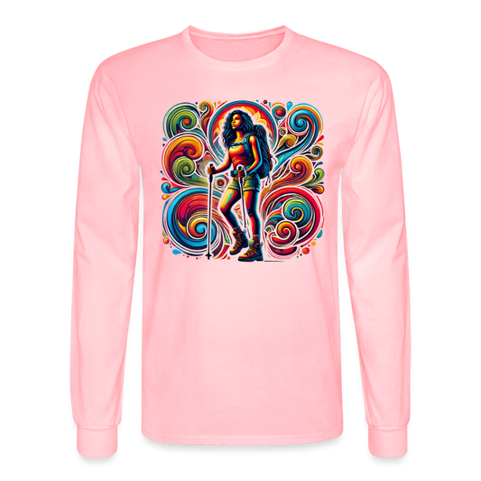 Psychedelic Female 2 Hiker - Unisex Long Sleeve T-shirt - pink