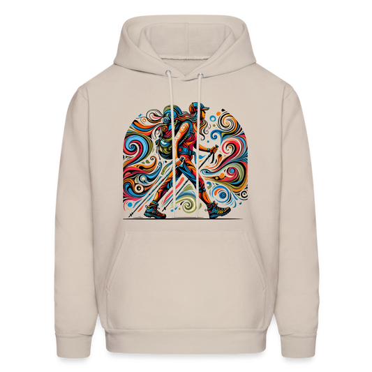 Psychedelic Female Hiker - Unisex Hoodie - Sand