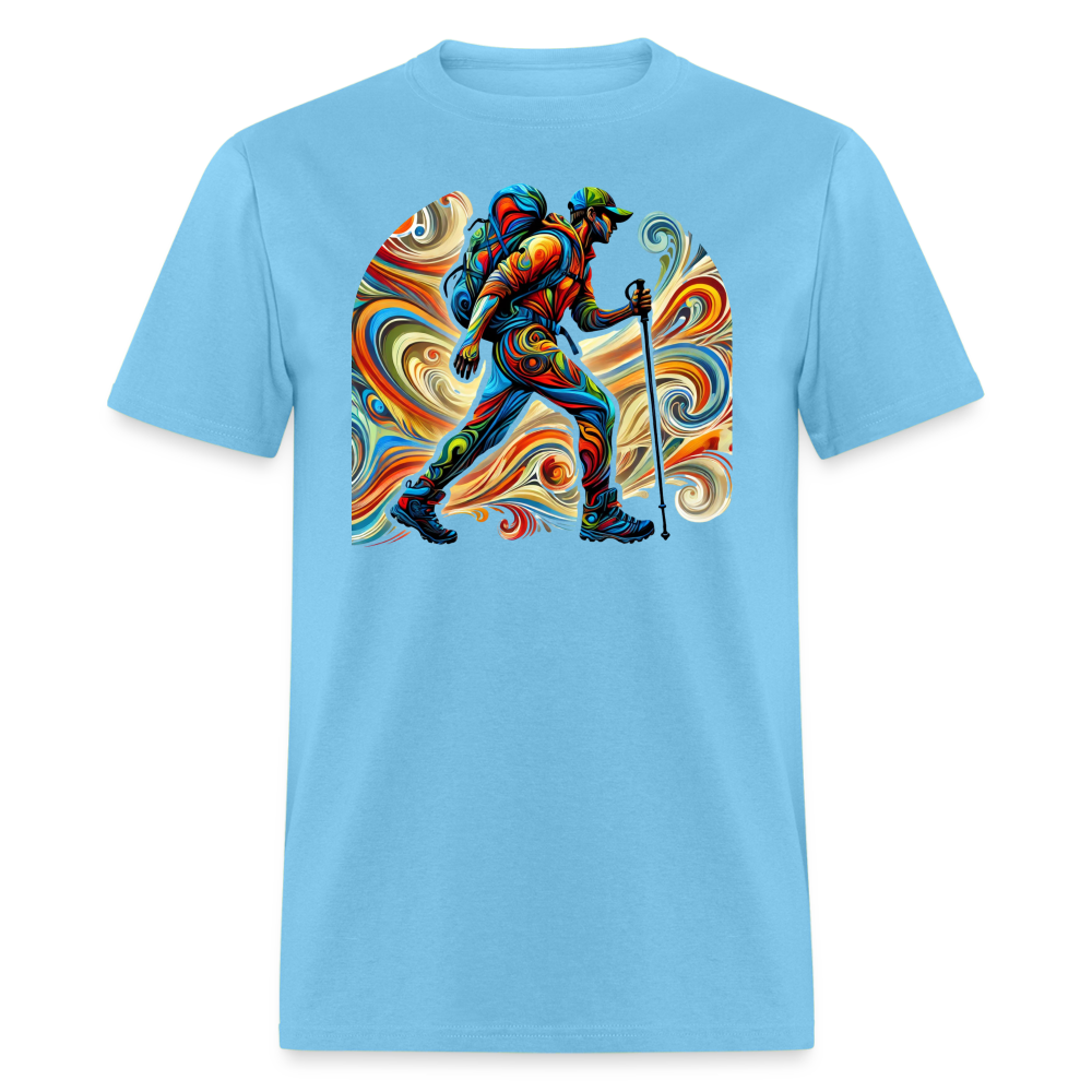 Psychedelic Male Hiker - Unisex T-Shirt - aquatic blue