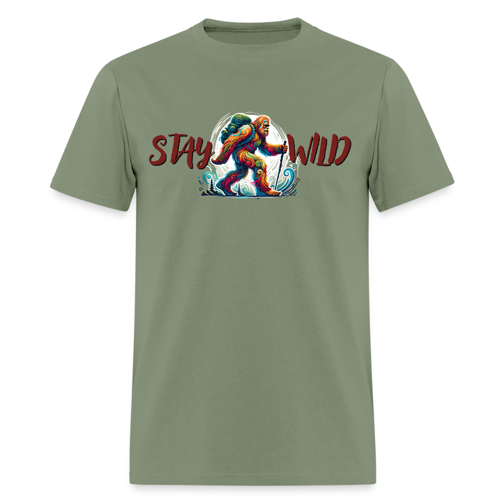 Stay Wild Bigfoot - Unisex Classic T-Shirt - military green