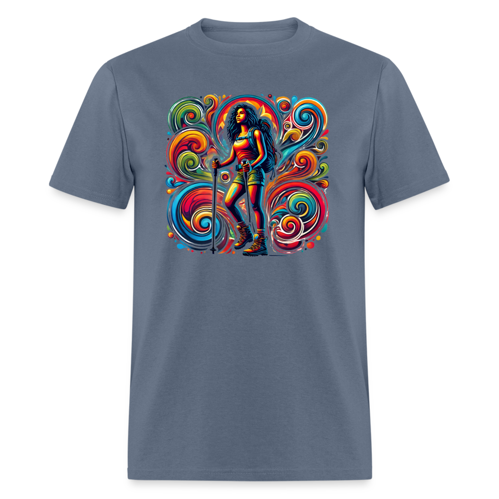 Psychedelic Female 2 Hiker - Unisex T-shirt - denim