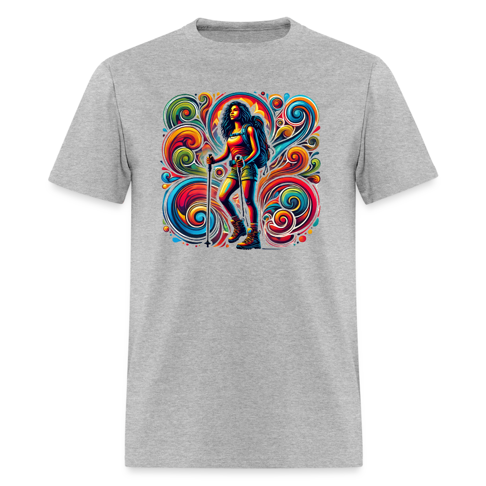 Psychedelic Female 2 Hiker - Unisex T-shirt - heather gray