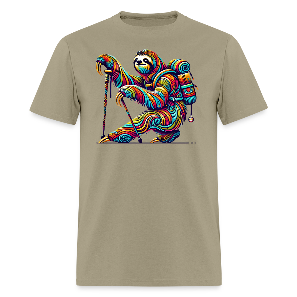 Psychedelic Sloth - Unisex T-Shirt - khaki