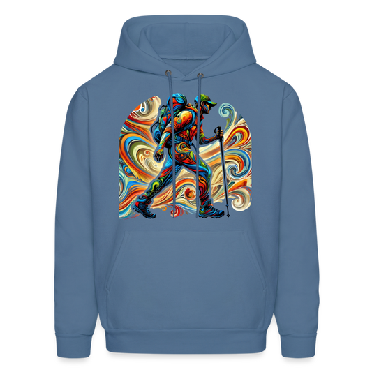 Psychedelic Male Hiker - Unisex Hoodie - denim blue