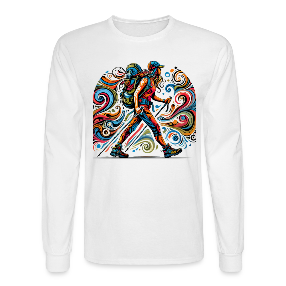 Psychedelic Hiker - Unisex Longsleeve T-shirt - white