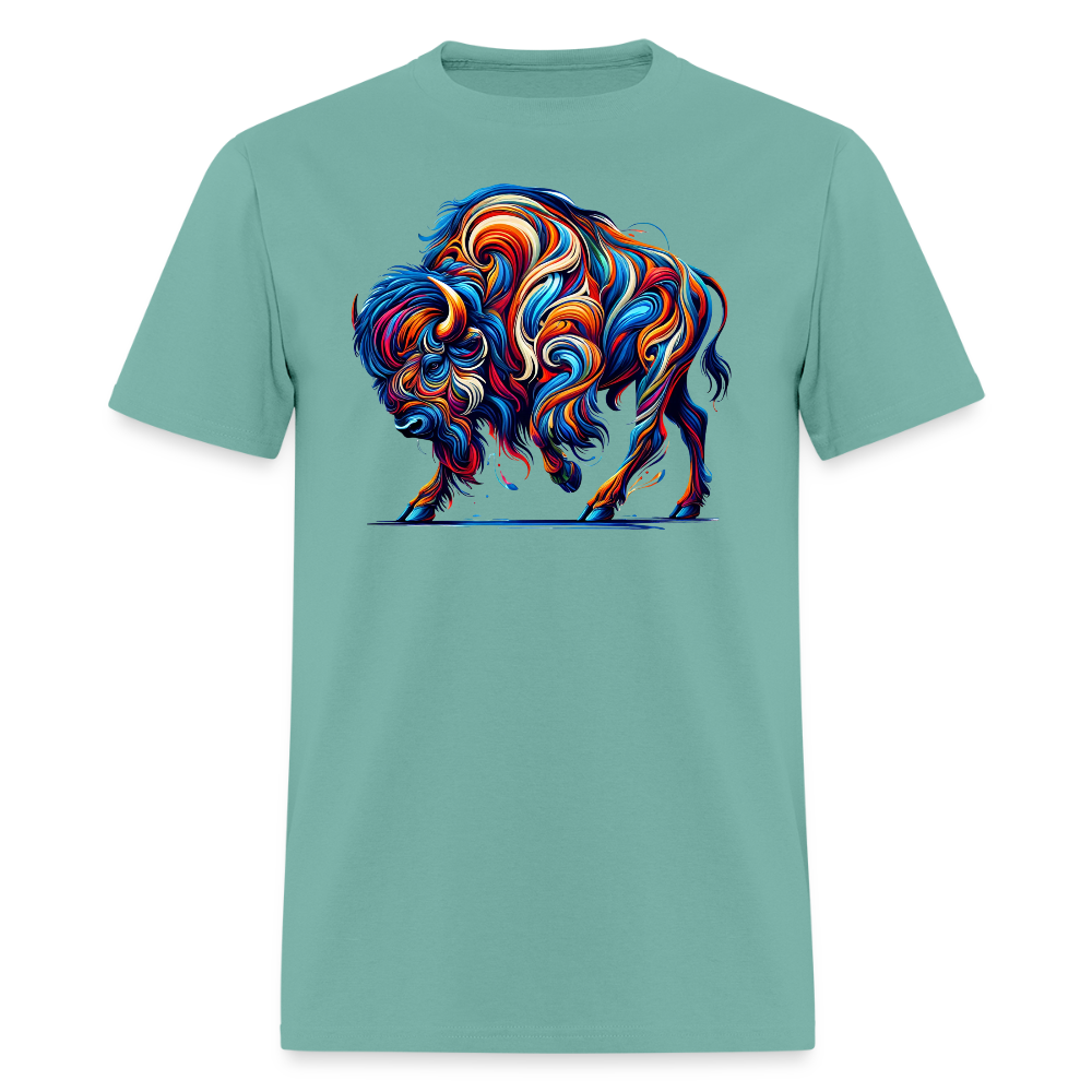 Psychedelic Bison - Unisex T-Shirt - aquatic