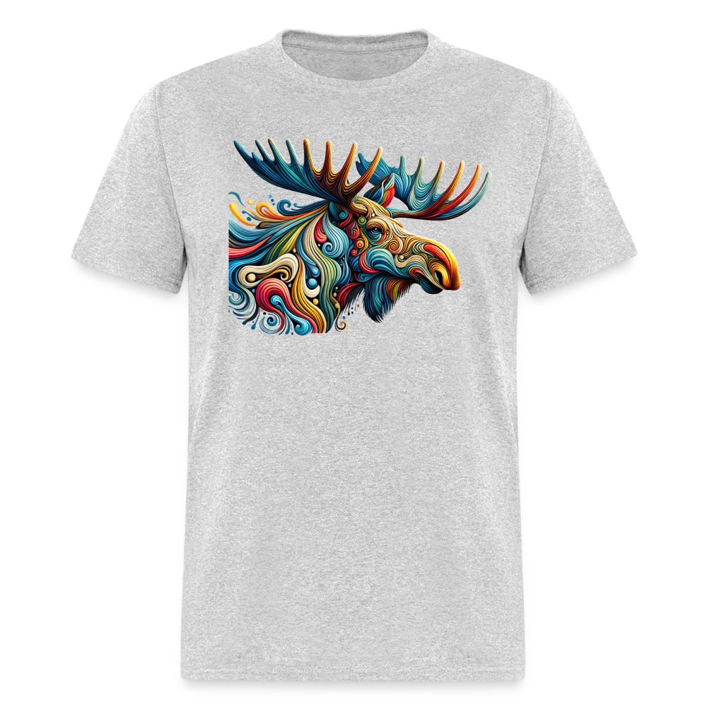 Psychedelic Moose - Unisex T-Shirt - heather gray