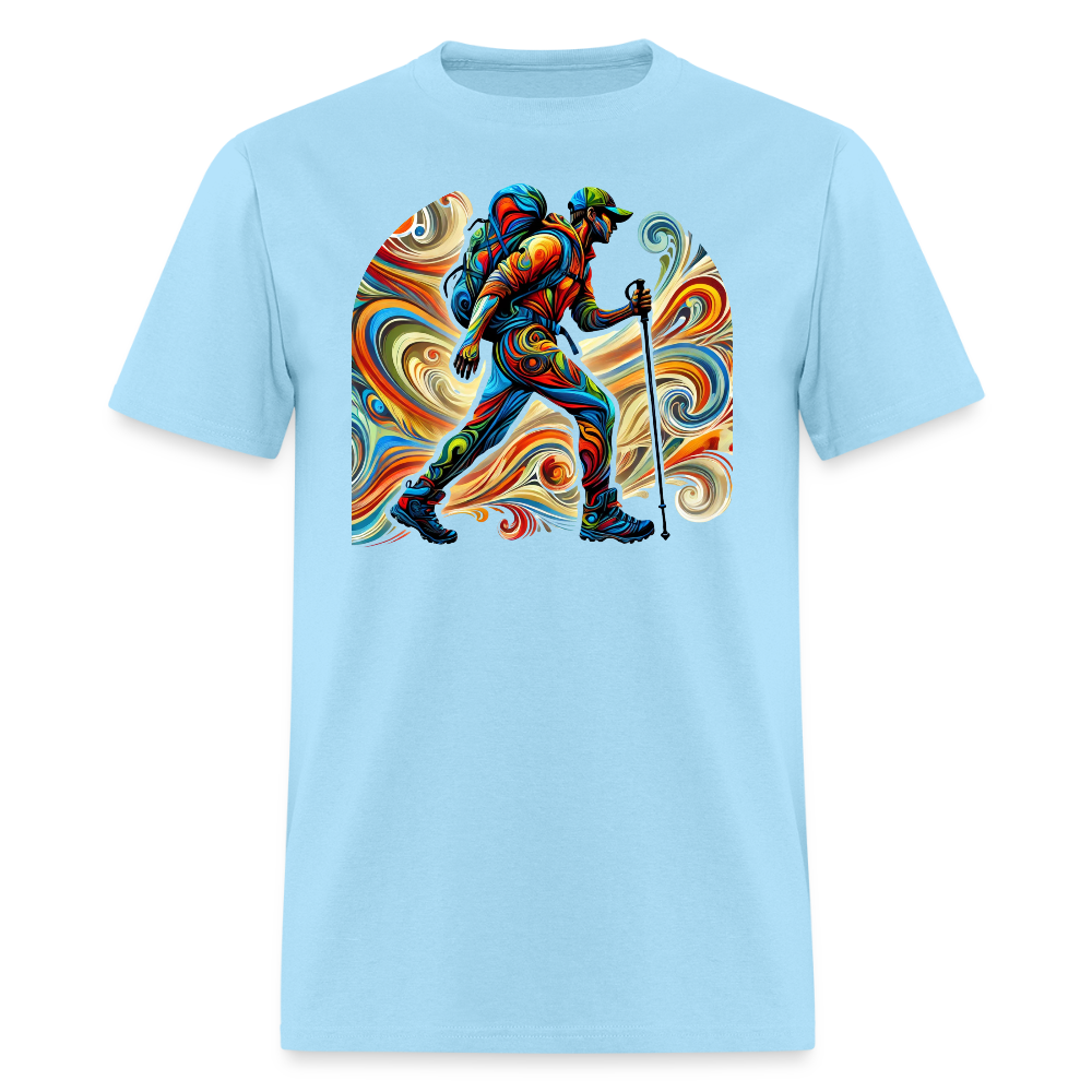 Psychedelic Male Hiker - Unisex T-Shirt - powder blue