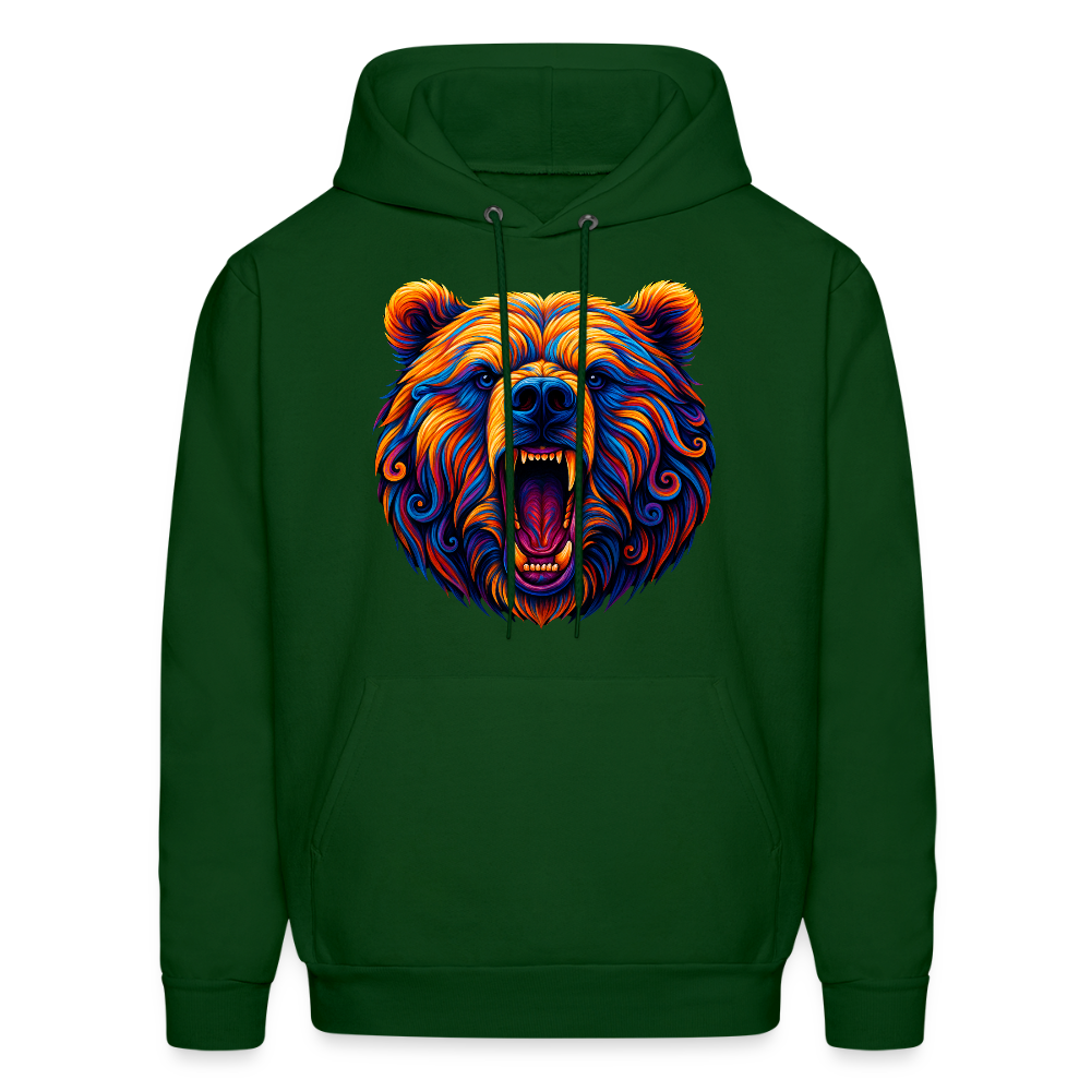 Psychedelic Bear - Unisex Hoodie - forest green