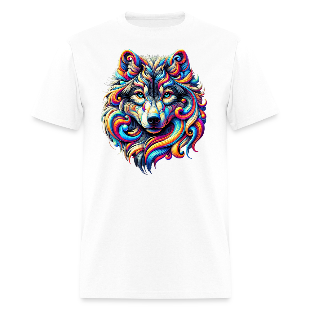 Psychedelic Wolf - Unisex T-shirt - white
