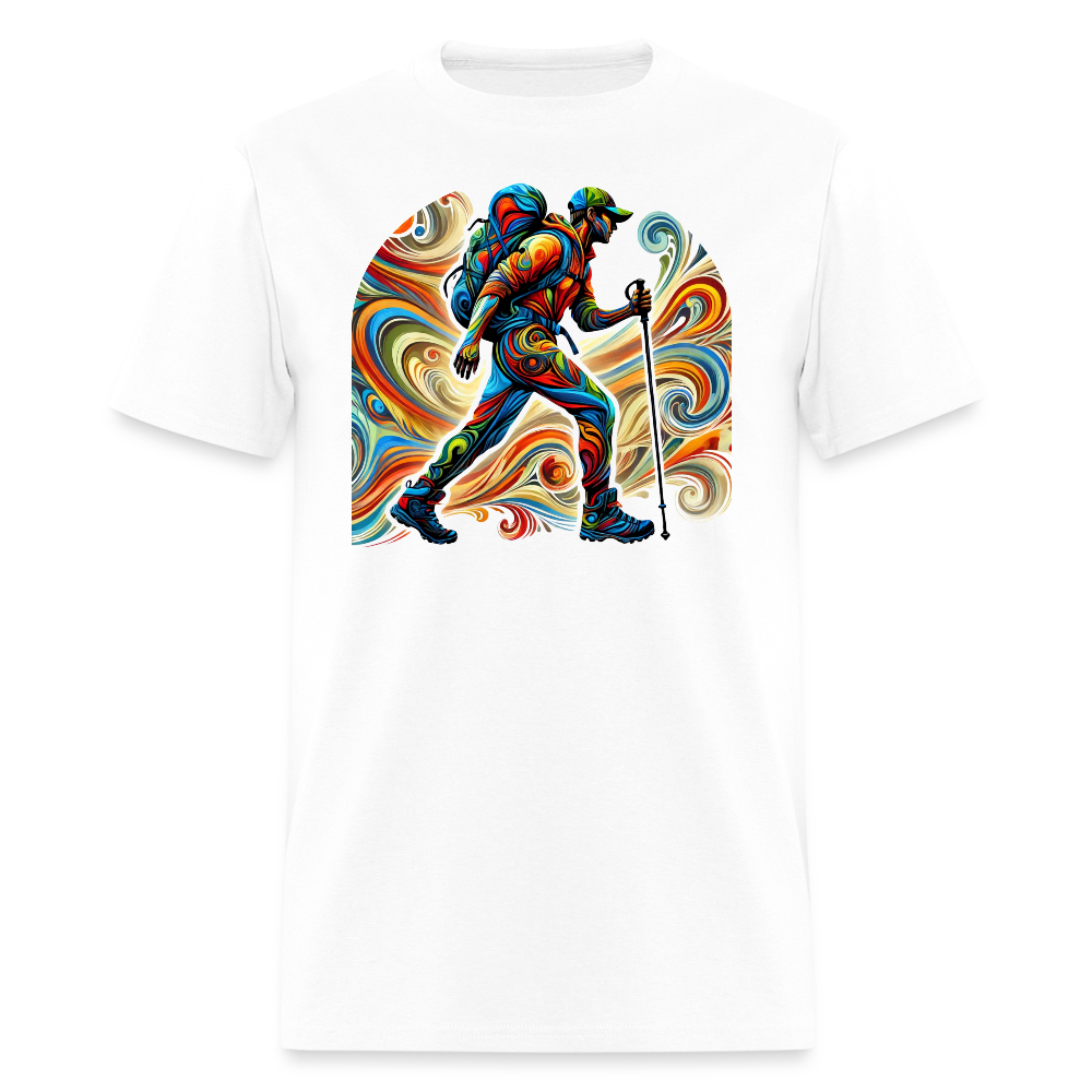 Psychedelic Male Hiker - Unisex T-Shirt - white