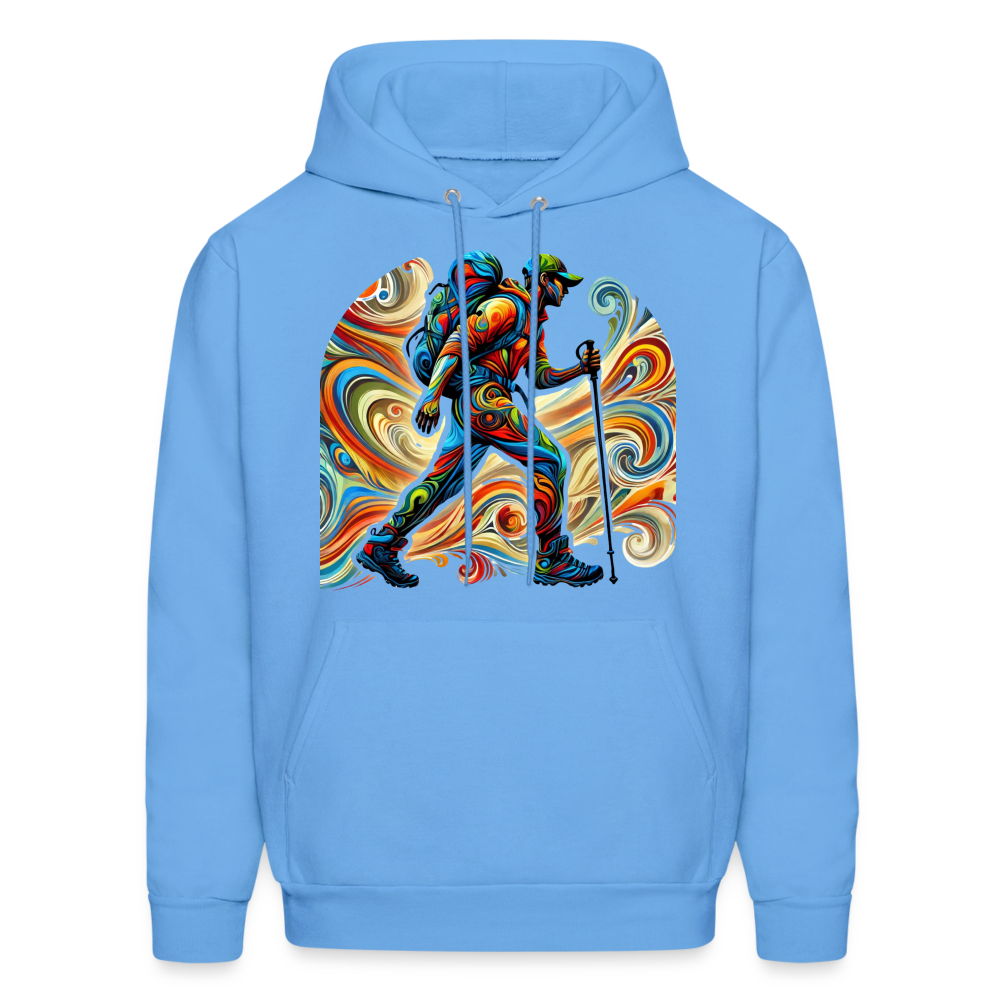 Psychedelic Male Hiker - Unisex Hoodie - carolina blue