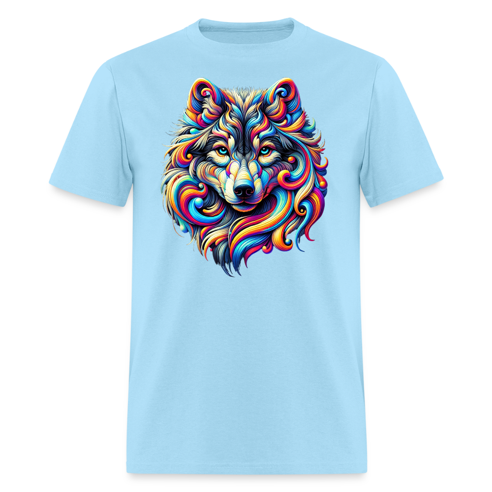 Psychedelic Wolf - Unisex T-shirt - powder blue