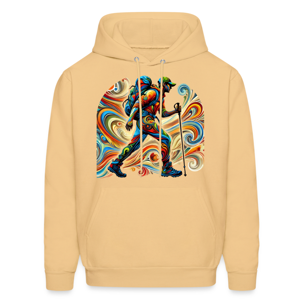 Psychedelic Male Hiker - Unisex Hoodie - light gold 