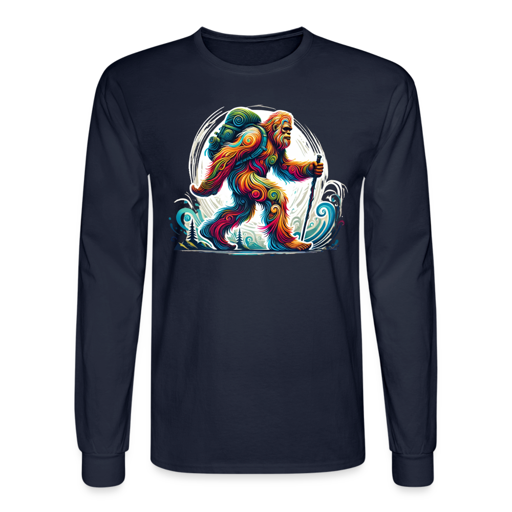 Psychedelic Bigfoot - Unisex Long Sleeve T-shirt - navy