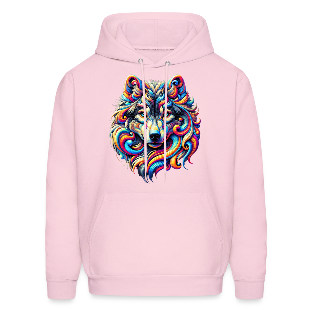 Psychedelic Wolf - Unisex Hoodie - pale pink