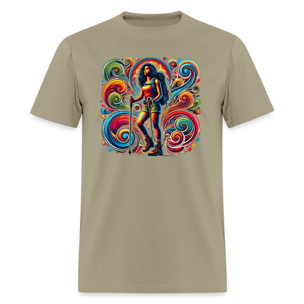Psychedelic Female 2 Hiker - Unisex T-shirt - khaki