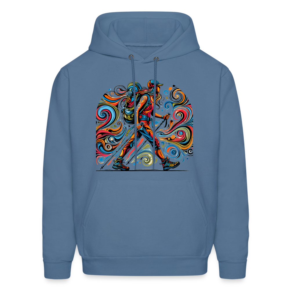 Psychedelic Female Hiker - Unisex Hoodie - denim blue