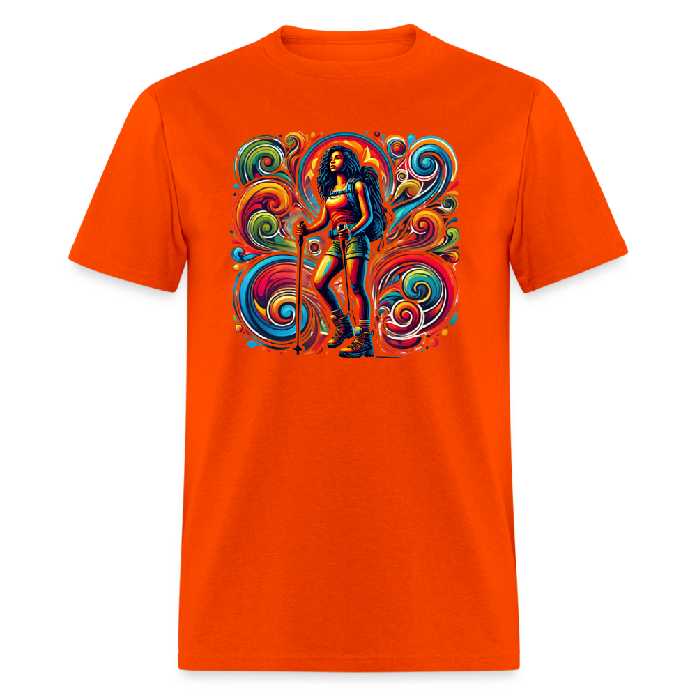 Psychedelic Female 2 Hiker - Unisex T-shirt - orange