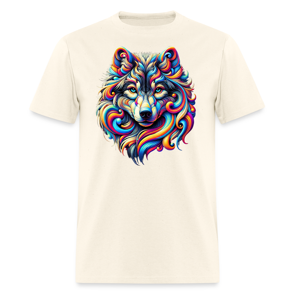 Psychedelic Wolf - Unisex T-shirt - sweet cream heather