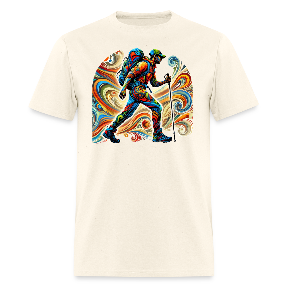 Psychedelic Male Hiker - Unisex T-Shirt - sweet cream heather