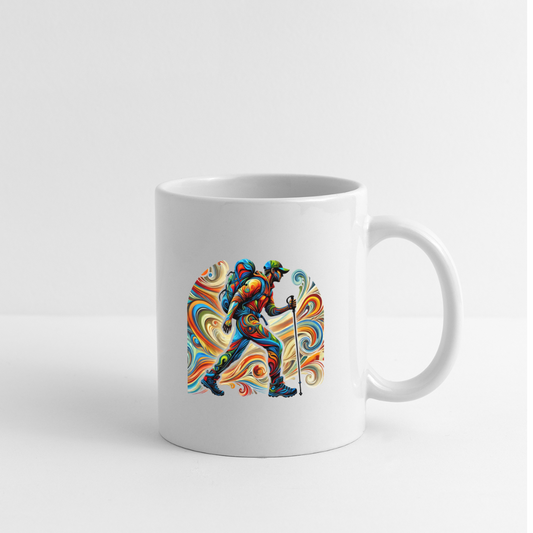 Psychedelic Male Hiker - Ceramic Mug - white